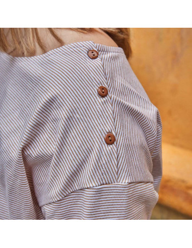 T-Shirt- oder Kleid-Schnittmuster Marinière Quiberon - Ikatee