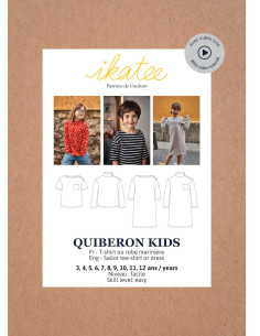 T-Shirt- oder Matrosenkleid-Schnittmuster Quiberon Kids - Ikatee 2