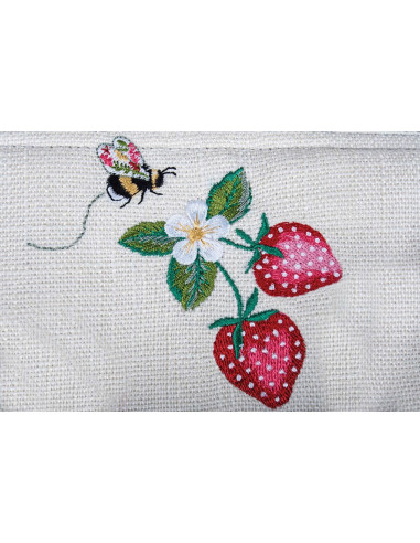 Handarbeitstasche - Erdbeeren