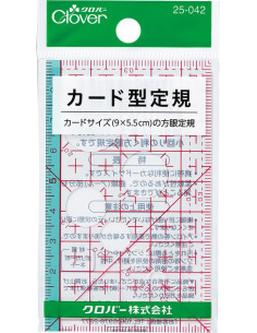 Japanisches Mini-Lineal 9 cm x 5,5 cm Clover