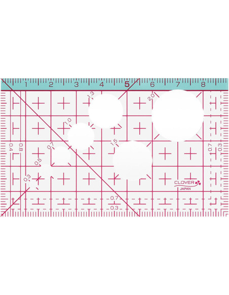 Japanisches Mini-Lineal 9 cm x 5,5 cm Clover
