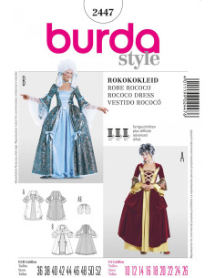 Rokoko-Kleid Schnittmuster - Burda 2447