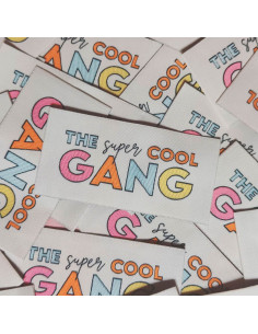 Satz von 6 gewebten Etiketten - The super cool GANG