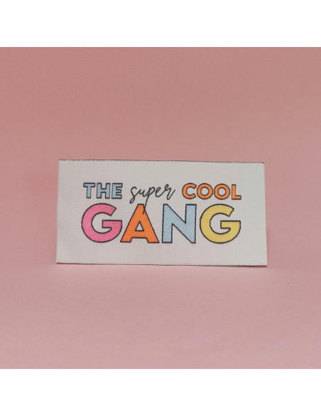 Satz von 6 gewebten Etiketten - The super cool GANG