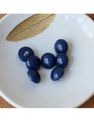 Halbkugelförmiger Knopf mit Schaft - Marineblau