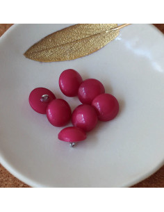Halbkugelförmiger Knopf mit Stiel - Fuchsia