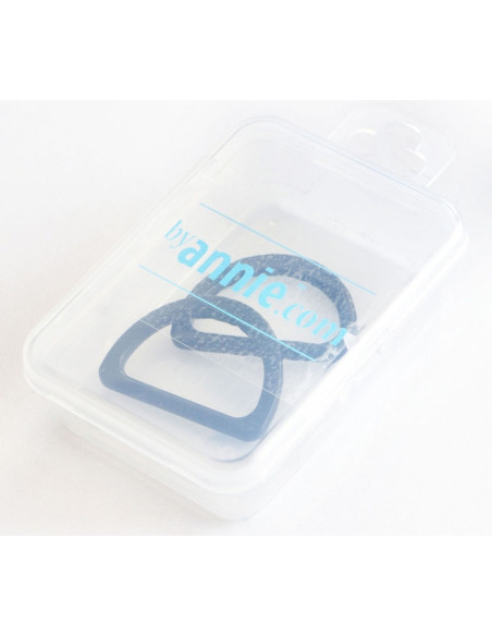 Satz von 2 D-Ringen 25 mm schwarz