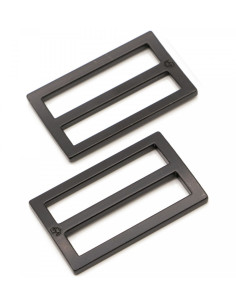 Set aus 2 verstellbaren Schnallen 22 x 38 mm schwarz