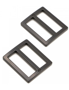 Set aus 2 verstellbaren Schnallen 28 x 25 mm schwarz