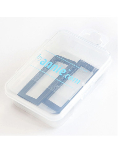 Set aus 2 rechteckigen Schlaufen 13 x 38 mm schwarz