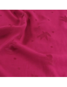 Jacquardstoff aus Viskose Streli Magenta-Rosa - Églantine & Zoé