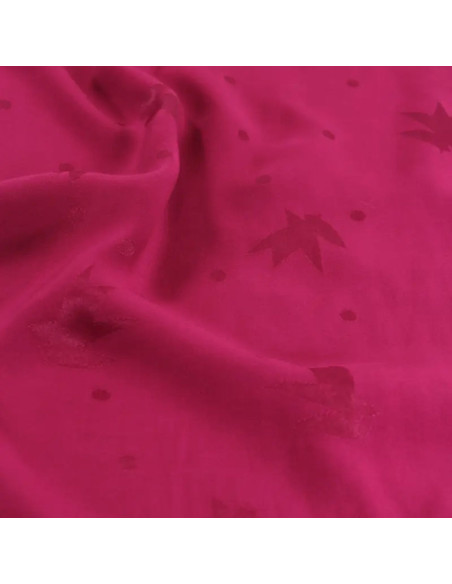Jacquardstoff aus Viskose Streli Magenta-Rosa - Églantine & Zoé
