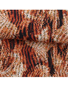 Polyester-Voile-Stoff - Ocker Zebra