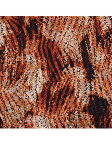 Polyester-Voile-Stoff - Ocker Zebra