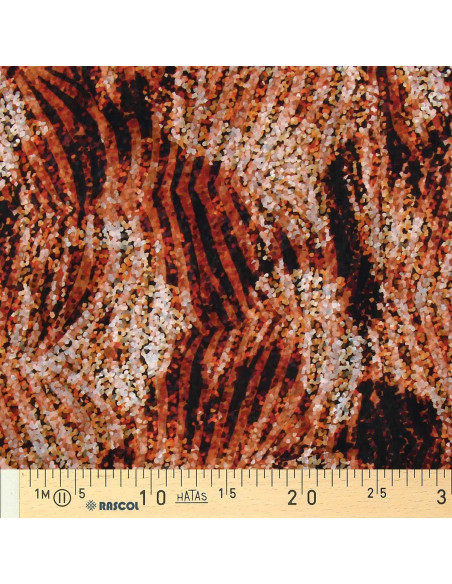 Polyester-Voile-Stoff - Ocker Zebra