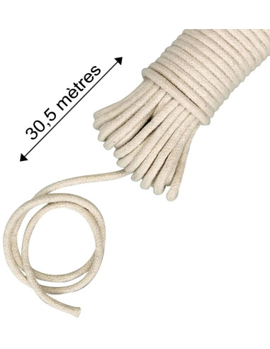 Geflochtene Baumwollschnur natur 6 mm x 30,5 Meter The Gypsy Quilter