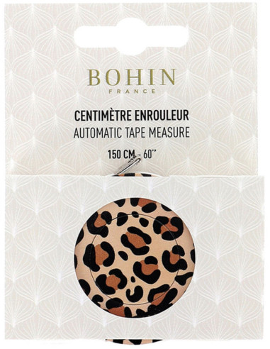 Maßband mit Nähmotiv 150 cm Leopard Bohin