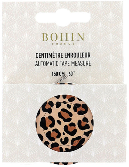 Maßband mit Nähmotiv 150 cm Leopard Bohin