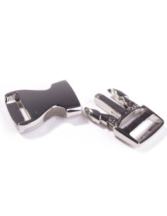 Metallschnalle Banane 25 mm - Silber
