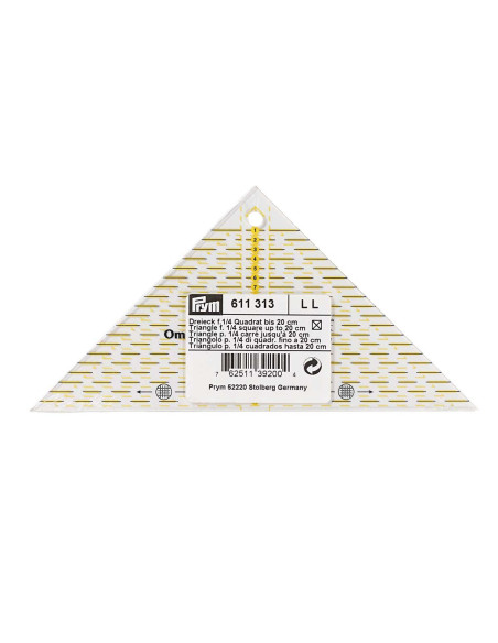 Rechtwinkliges Dreiecklineal Omnigrid 1/4 Quadrate