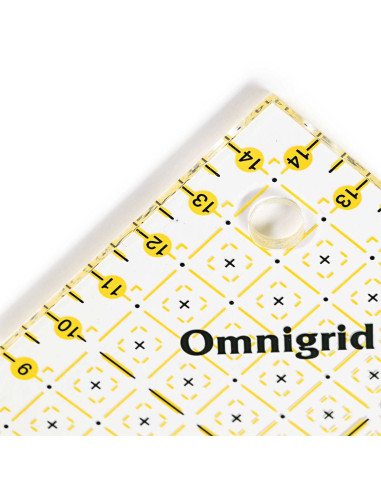 Rechteckiges Dreiecklineal Omnigrid 1/2 Quadrate