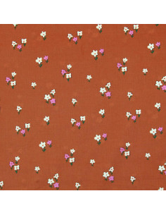 Bedruckter Feincordstoff - Joyflo Rost 2
