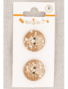 Karte mit 2 Kamelknöpfen 20 mm 2 Löcher - Terrazzo