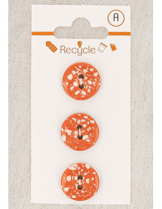 Karte mit 3 Kupferknöpfen 15 mm 2 Löcher - Terrazzo