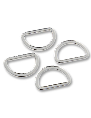 Schachtel mit 4 D-Ringen - Silber 20 mm