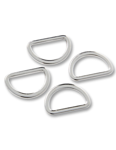 Schachtel mit 4 D-Ringen - Silber 20 mm