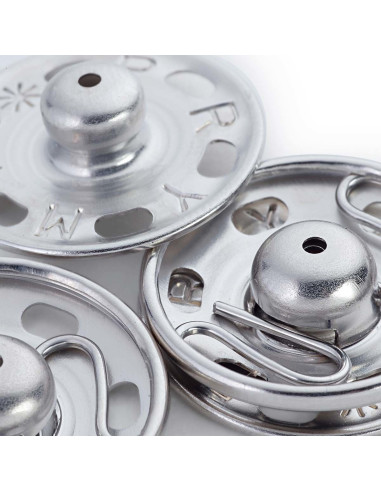 Nähdruckknöpfe 30 mm - Silber