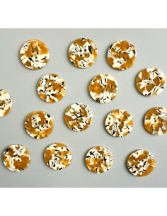 Karte mit 6 Knöpfen aus Bioresin 25 mm 4 Löcher - Savanna 2