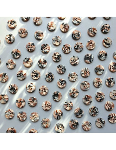Packung mit 15 Knöpfen aus Bioharz 15 mm 4 Löcher - Granit 2