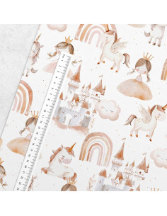 Premium-Baumwollstoff - Prinzessin und Einhorn 2