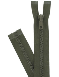 Teilbarer synthetischer Reißverschluss - Dunkelkhaki