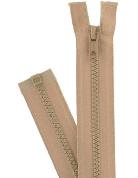 Teilbarer synthetischer Reißverschluss - Antilopenbeige