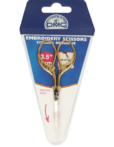 Goldene Pfauenstickschere DMC 9 cm