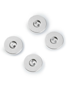 Satz von 3 magnetischen Nähknöpfen - Silber 2