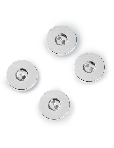 Satz von 3 magnetischen Nähknöpfen - Silber