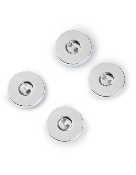 Satz von 3 magnetischen Nähknöpfen - Silber