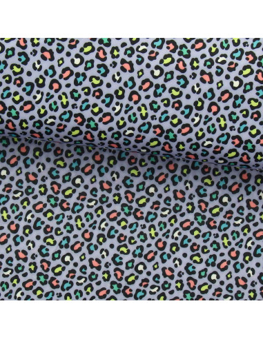 Lycra-Badeanzugstoff - Violetter Leopard