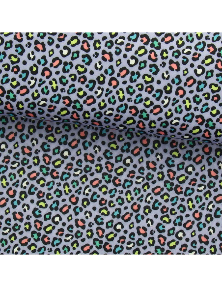 Lycra-Badeanzugstoff - Violetter Leopard