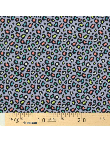 Lycra-Badeanzugstoff - Violetter Leopard