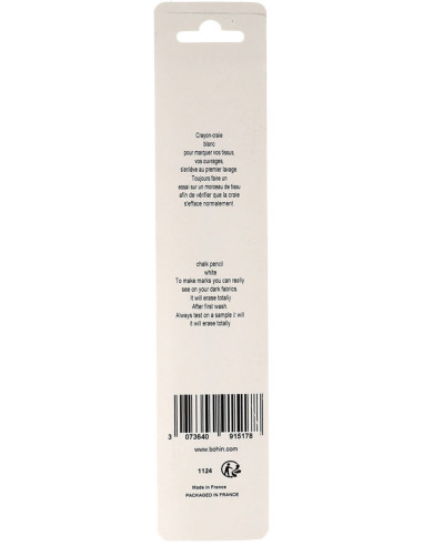 Kreidestift Zebra Bohin - Weiß