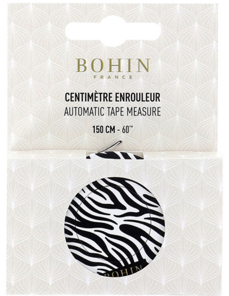 Maßband mit Nähmotiv 150 cm Zebra Bohin