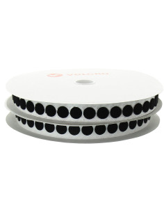 Schwarze VELCRO® Markenpunkte - Rolle von 25 m - Ø 19 mm