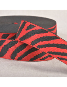 Tiergurt - Roter und schwarzer Zebra