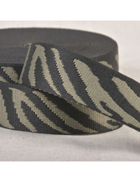 Tiergurt - Khaki und schwarzes Zebra