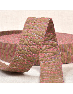 Ethnischer Gurt - Beige und rosa Fantasie