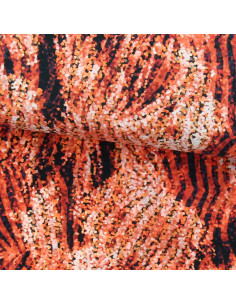 Lycra-Badeanzugstoff - Ocker Zebra